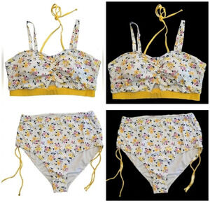 SHEIN, Size 3xl (18), Flower Print Cross Bikini Set